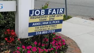 Oyster Bay, New York - Job Fair Sign
