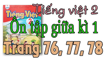Tiếng việt lớp 2 sách cánh diều| ôn tập giữa học kì 1 tiết 9, 10 trang 76,77,78