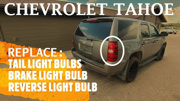 Chevrolet Tahoe - Replace Tail Light | Reverse / Turn / Brake Light Bulb (2007-2014)