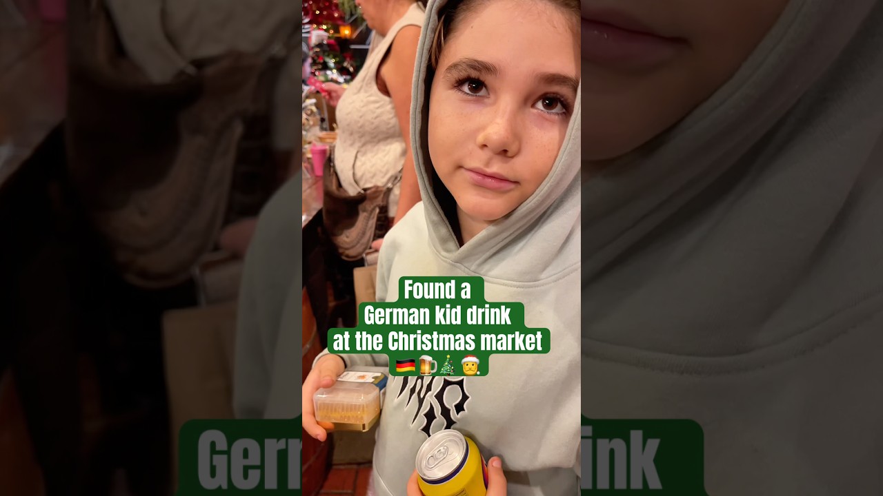 Do German kids really drink this? #kids #funny #germany #christmasmarket #tryingsomethingnew
