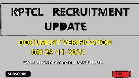 KPTCL   UPDATES Document Verificaiton   PHYSICALLY 29/11/2023 DON