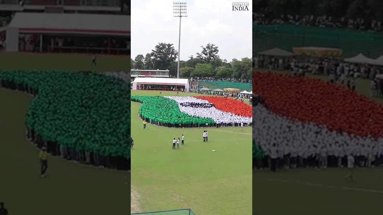 Guinness World Record for the world's largest human formation of a national flag at Chandigarh