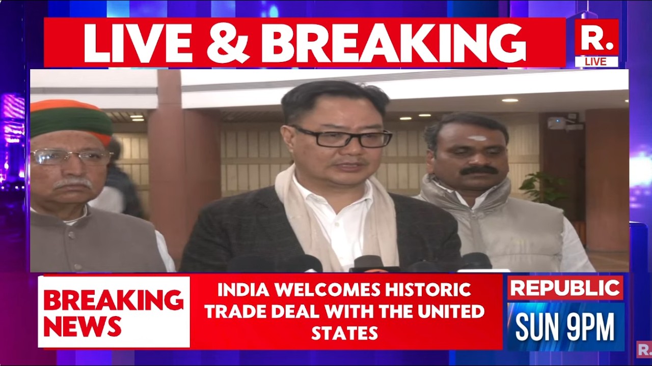 India-US Trade Deal LIVE: Kiren Rijiju Issues Statement On Historic Trade Agreement