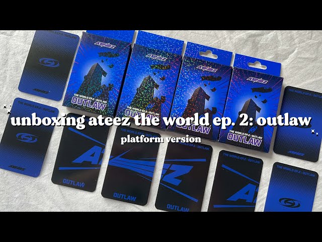 unboxing ateez the world ep. 2: outlaw ✩ platform versions! - YouTube