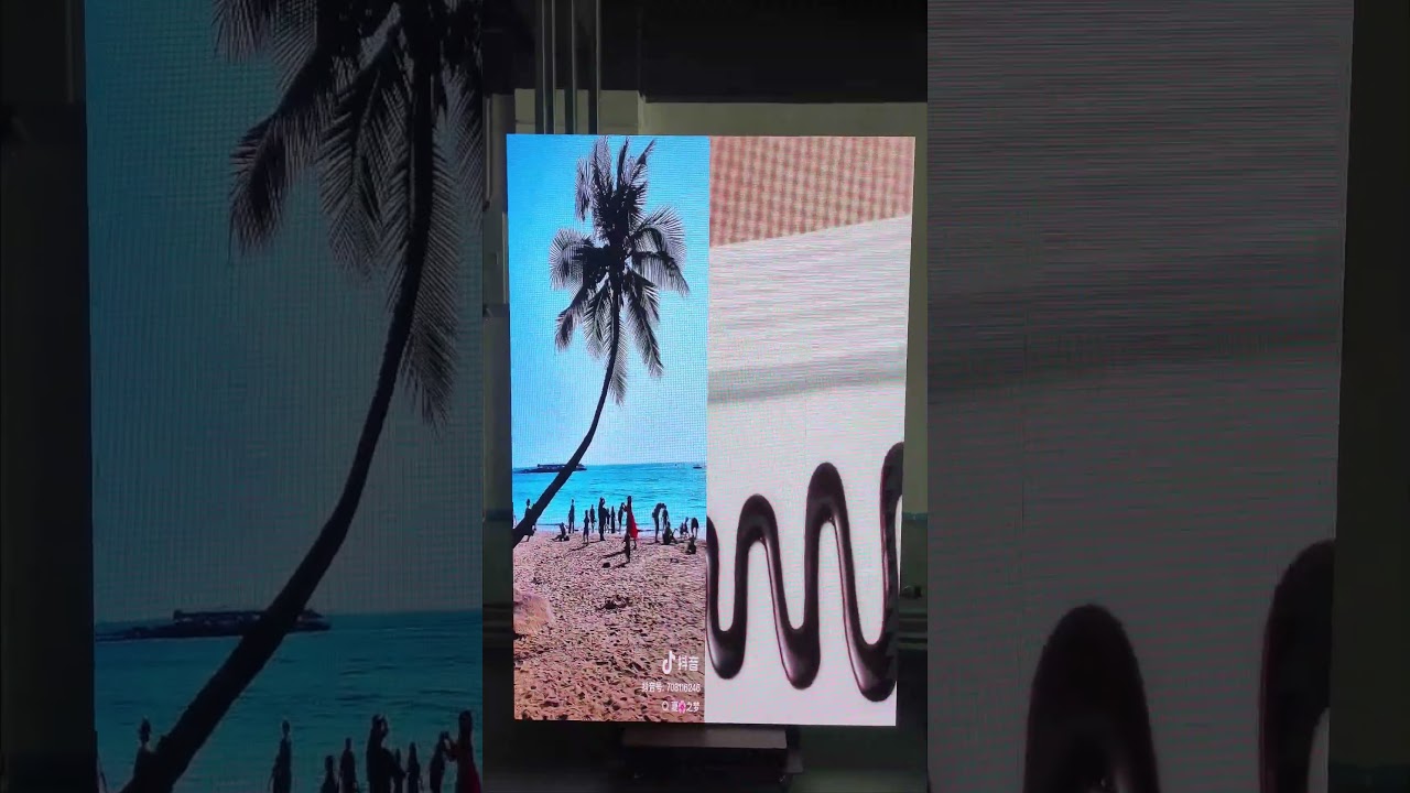 Bouble side folding LED poster display   