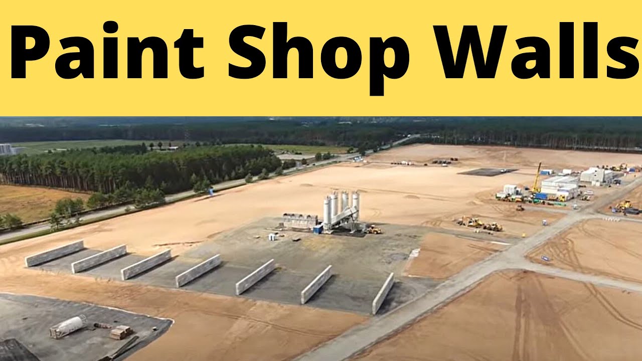 Tesla Giga Berlin's First Walls of Paint Shop - YouTube