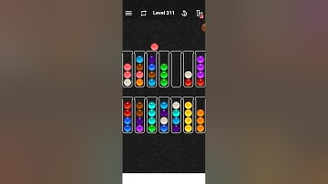 ball sort color water puzzle level: 311