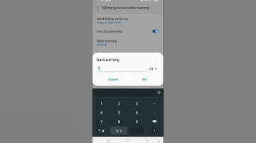 Mobile data warning setting