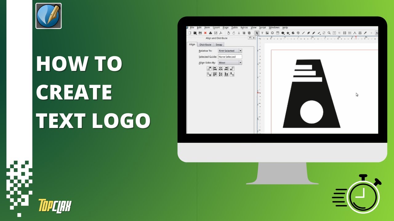 How to Create a Text Logo in Scribus | Letter 'A'
