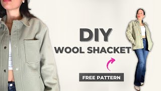 How to sew a EASY Shacket | FREE PATTERN