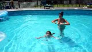 Ava swimming