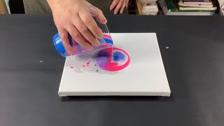 Acrylic Pouring a Simple & Delicate Cloud Pour | Unique Fluid Art