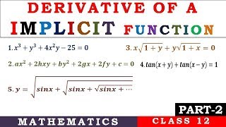 Derivative of an Implicit Function (Part-2)