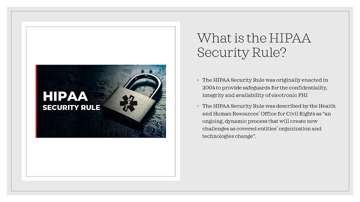 HIPAA Security rule