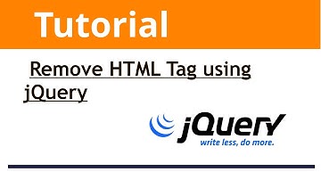 jQuery: How to remove an HTML Tag