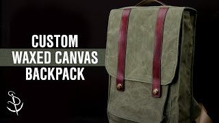 Make Your Own Waxed Canvas Backpack with Leather Accent