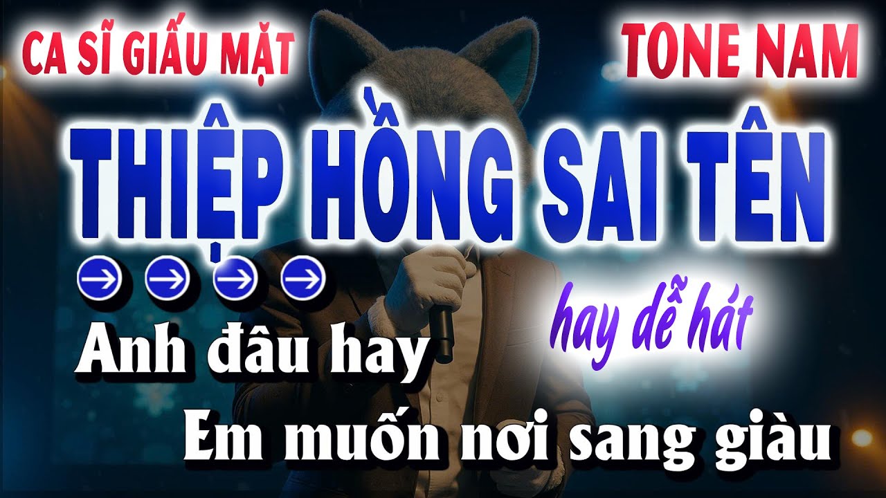 Thiệp Hồng Sai Tên Karaoke Tone Nam (Cover) Ca Sĩ Giấu mặt 2026