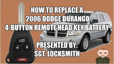 How to replace a 2006 Dodge Durango 4 Button Remote Head Key Battery