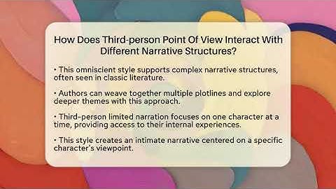 How Does Third-person Point Of View Interact With Different Narrative Structures? - Tales And Texts