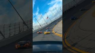 Looking out the back of the Porsche USA 911 GT3 Touring safety car at the IMSA Rolex 24 At DAYTONA
