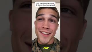 I never see this happened before, the OIC and Puertorican 🇵🇷 SNCO #Marines #army #navy military