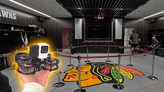I flew my FPV Drone in the Chicago Blackhawks Stadium.