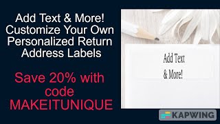 Add Text & More! Customize Your Own Personalized Return Address Labels #Justinsestore