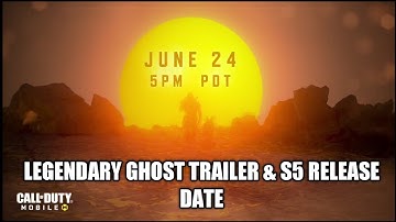 Cod mobile Legendary ghost character skin official teaser trailer & season 5 update official date