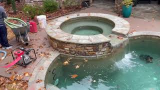 Pool renovation coping tile and pebble by aquamaster pools