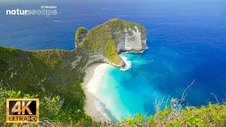 FLYING OVER INDONESIA (4K UHD) Amazing Beautiful Nature Scenery & Relaxing Music for Stress Relief