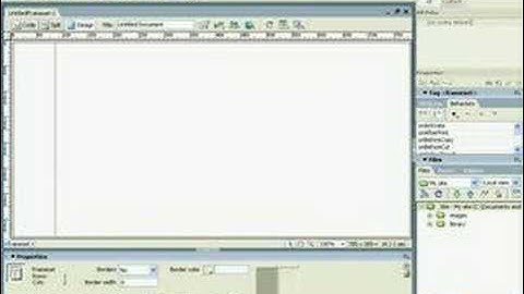 Creating an index frameset in Dreamweaver MX