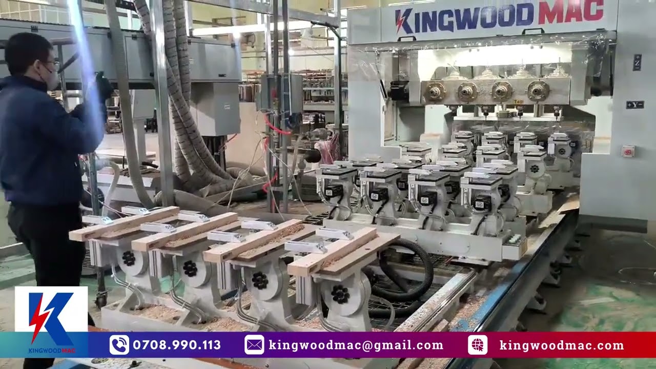 Máy Phay CNC 4 Trục 16 Dao Kẹp Xoay 180 Độ | KW T4X4 24S