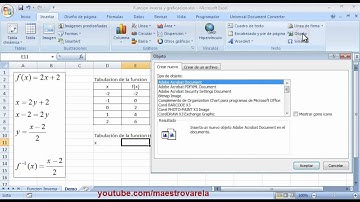Graficar funciones en Excel 2007