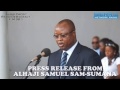LET JUSTICE BE DONE, EVEN THOUGH THE HEAVENS FALL SAYS ALHAJI SAM-SUMANA