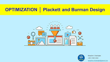 OPTIMIZATION | Plackett and Burman Design | 21 November 2018