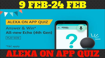 Amazon Alexa On Quiz Answers Today | বাংলাতে | Win Echo Dot (4th Gen) | 9 February 2021.
