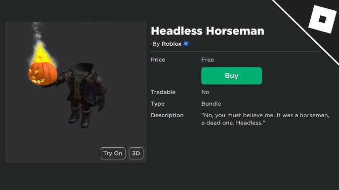 RBXNews on X: Anyone who got Roblox Headless Horseman for free