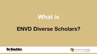 ENVD Diverse Scholars Program | Info-Session