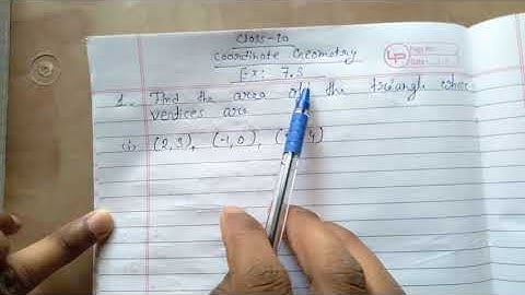 Find the area of the triangle whose vertices are (i) (2,3), (-1,0), (2,-4)