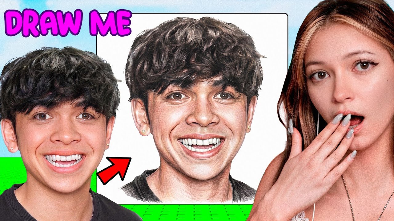 Drawing MY CRUSH REALISTICALLY in Roblox Draw Me..