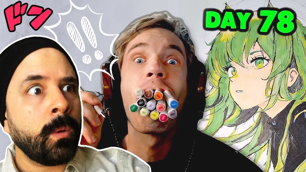 Aprende de Cero! - ¿Cómo lo hizo? - Pewdiepie aprende a Dibujar! | Why So Gurin