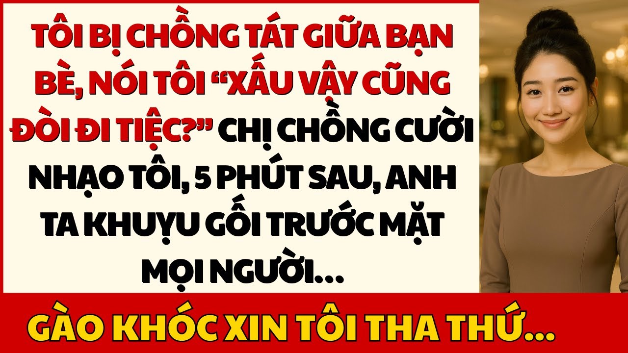 Chồng Tát Tôi Trước Mặt Bạn Bè Ở Nhà Hàng Và Nói Tôi Xấu Xí, 10 Phút Sau Tôi Khiến Anh Ta Xanh Mặt