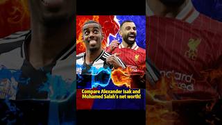 Compare Alexander Isak and Mohamed Salah's net worth!#celebrity #networth #networthc