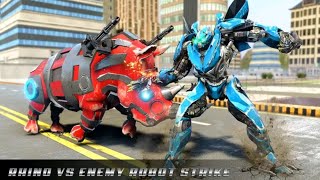 Badak Berubah Jadi Robot Transformers | Wild Rhino Robot Transform Game screenshot 5