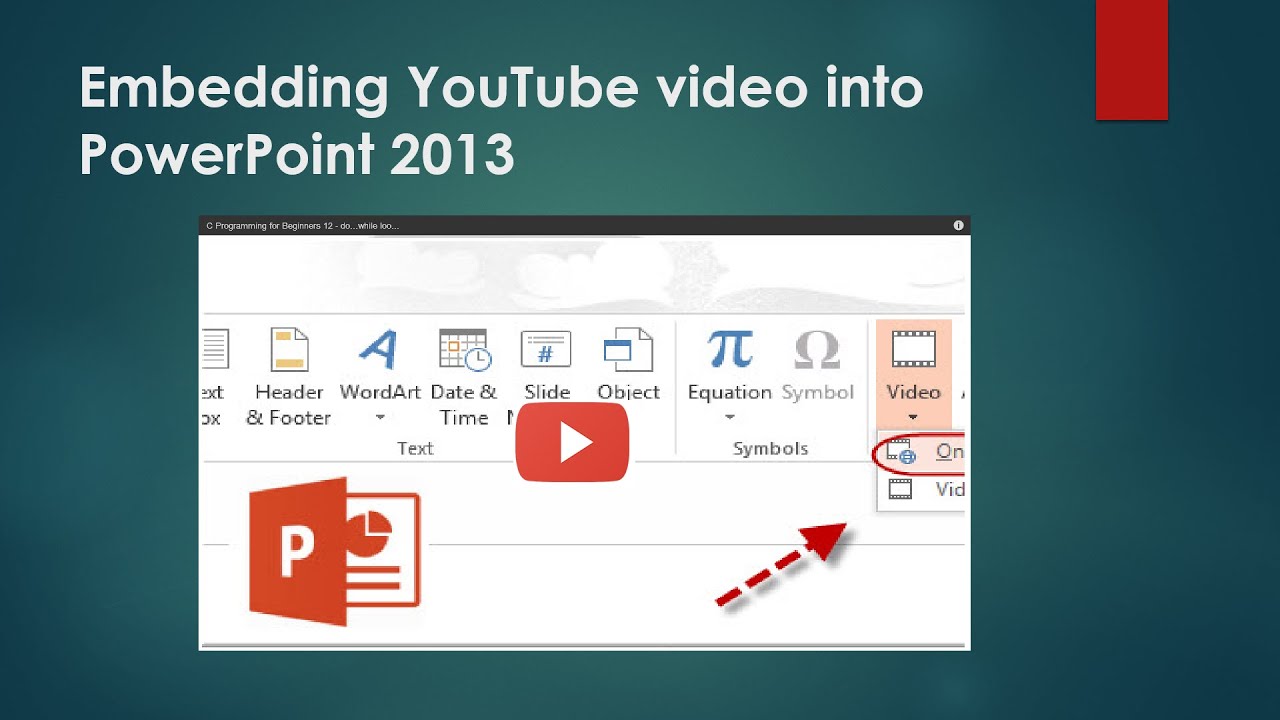 can i embed a youtube video in a powerpoint