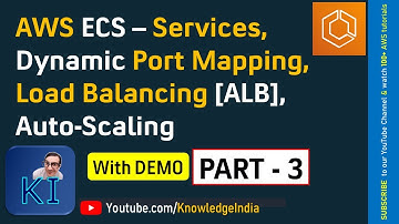 AWS ECS Part-3 | Services | Dynamic Port Mapping | Load Balancing & Auto Scaling with ECS