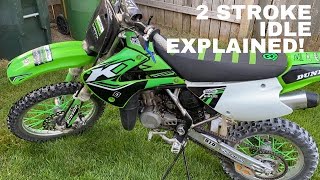 how to adjust the idle on a 2 stroke! 2 stroke air screw and idle screw adjustment