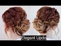 EASIEST PARTY UPDO | PROM HAIRSTYLES FOR MEDIUM LONG HAIR TUTORIAL