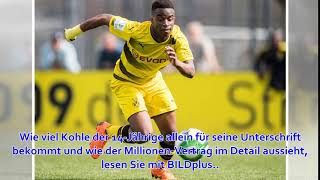 Borussia Dortmund  10 Mio Vertrag für BVB Juwel Youssoufa Moukoko 14 online video cutter com 3