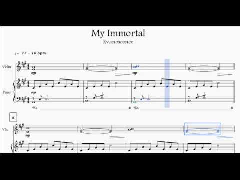 my immortal evanescence violin piano sheet music youtube my immortal sheet music